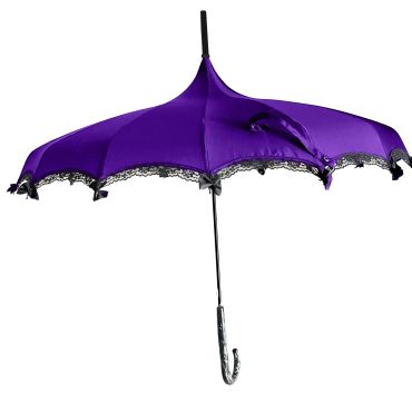 Boutique Lace and Bows Pagoda Umbrella Purple