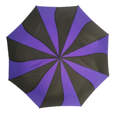 Everyday Swirl Folding Umbrella Purple/Black