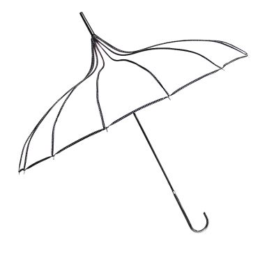 Boutique RIBBED Paoda Umbrella White