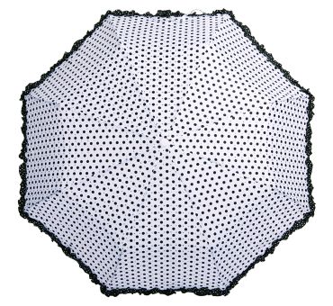 Boutique Classic Frills with Sparkle White/Black Polka Fold