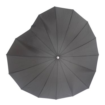 Boutique Heart Umbrella Black STICK