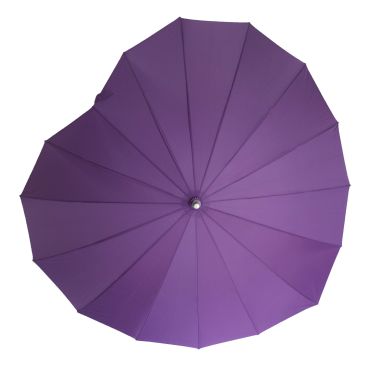 Boutique Heart Umbrella Purple STICK