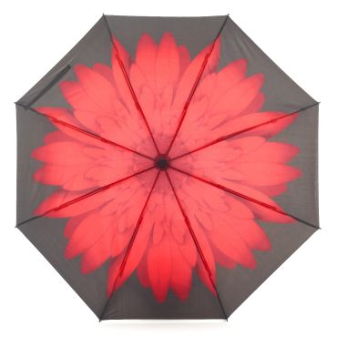 Everyday Reverse Folding Umbrella Red Daisy