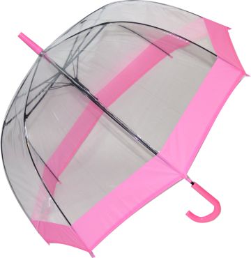 Everyday Auto Clear Dome Umbrella Pink STICK