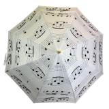 White Music Umbrella with Black Notes